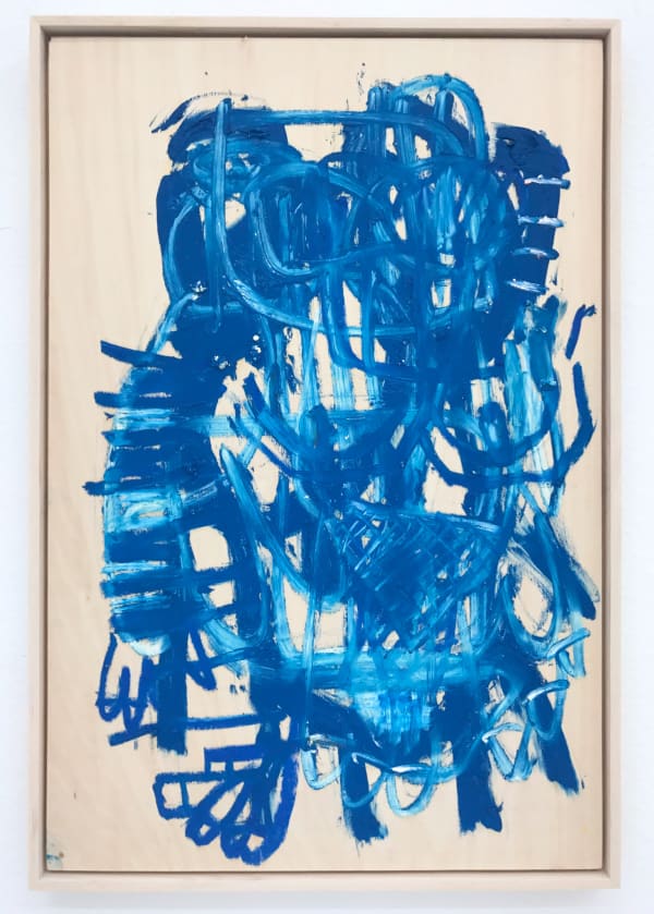 Anne-lise Coste, Blue Nude Woman (Sex Touching) , 2017