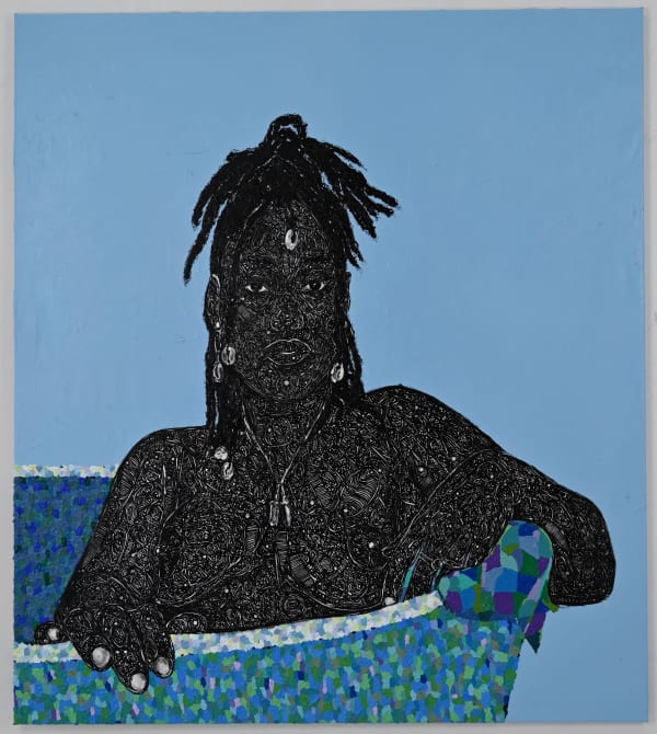 Tyna Adebowale, #TheBlueQueen (Triptych) (Right), 2023