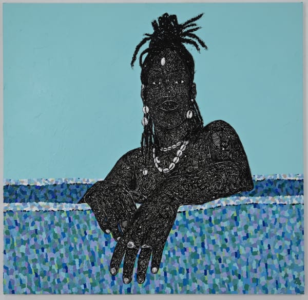 Tyna Adebowale, #TheBlueQueen (Triptych) (Middle), 2023