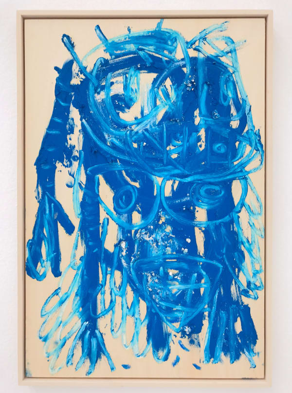 Anne-lise Coste, Blue Nude Woman (bird) , 2017