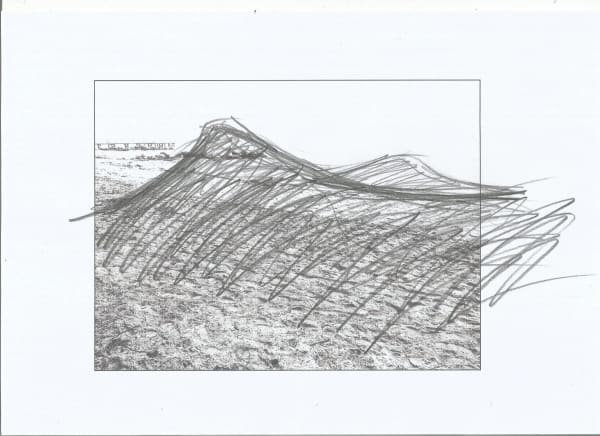 Lara Almarcegui, Sand seematerial, Aarhus, non-realized sketches, 2019