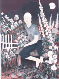 Hernan Bas, The Albino in the Moonlight Garden, 2010
