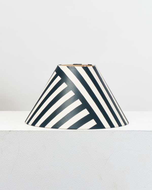 Alvaro Picardo Large 'Beach Hut' - Hague Blue (Navy) Hand-painted lampshade H15 x D28 cm