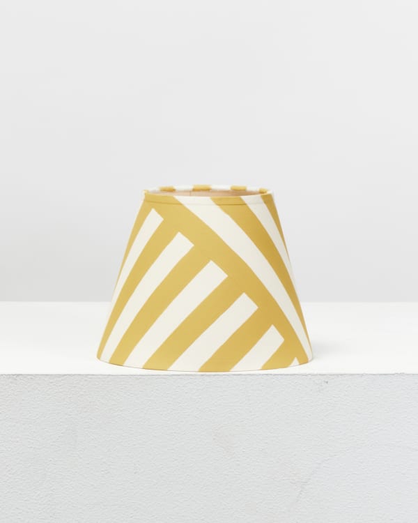 Alvaro Picardo Small 'Beach Hut' - Babouche (Yellow) Hand-painted lampshade H12 x D15.5 cm
