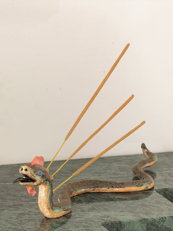 Amata Benedict Incense Snake 2025 Glazed ceramic H9 x L36 x D7 cm