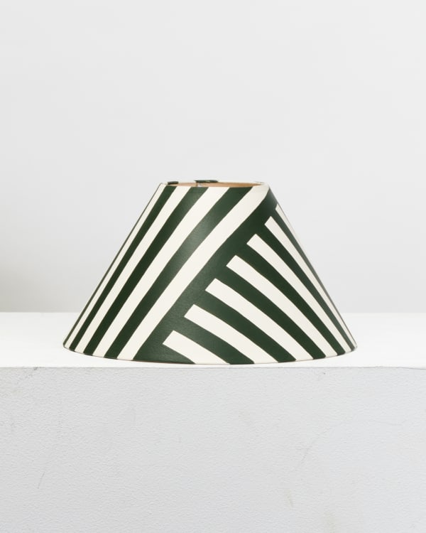 Alvaro Picardo Large 'Beach Hut' - Duck Green Hand-painted lampshade H15 x D28 cm