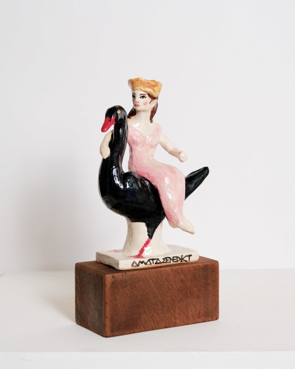 Amata Benedict, Leda and the Swan Candlestick