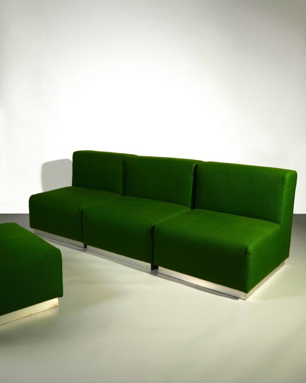 Italian, Green Modular Sofa