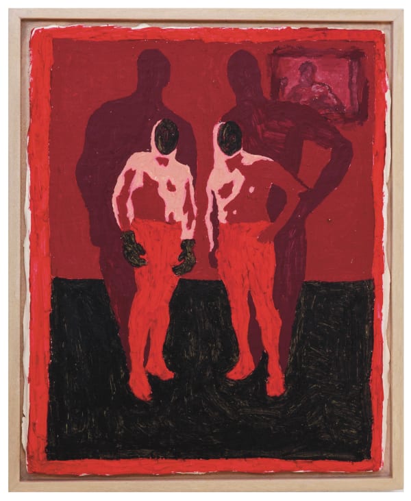 Jake Garfield The Twins Oil on panel Unique H15 x W12 cm (framed artwork)