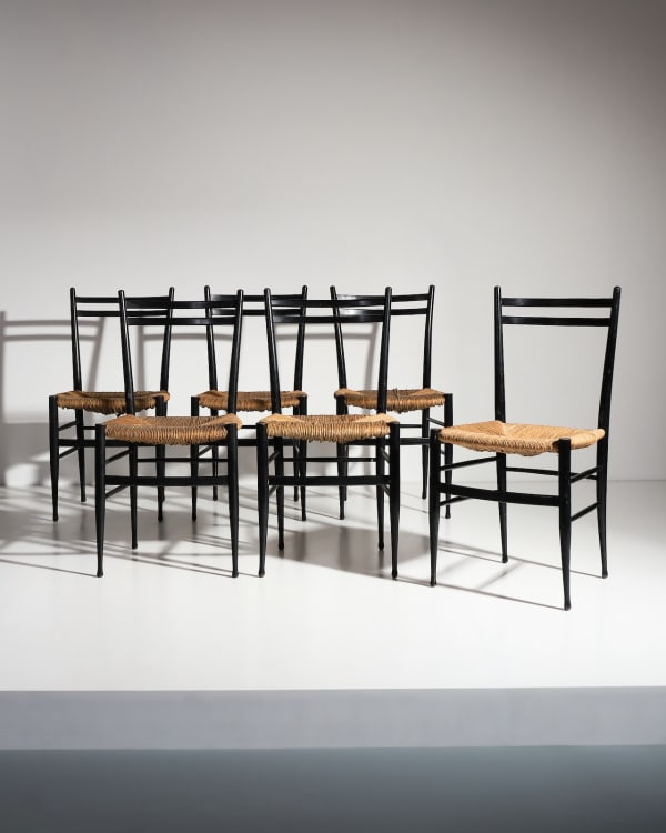 Fratelli Spinetto, Set of six Chiavarine chairs