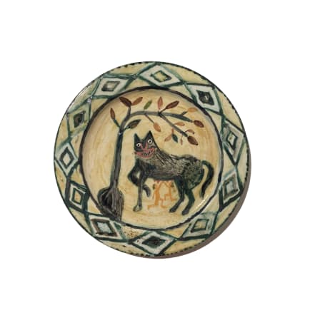 Amata Benedict Romulus and Remus Plate Hand glazed porcelain D26 cm