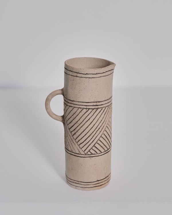 Jane Kite, Tall Jug (light patterned middle band)