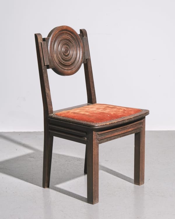 French, Set of Six Dining Chairs With Turned Circular Backs