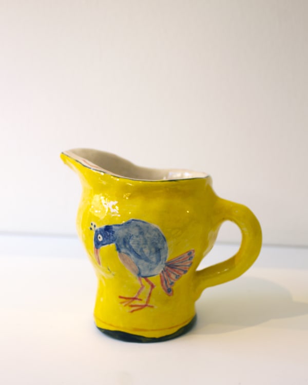 Claudia Rankin, Small Jug with Scallop and Peacock