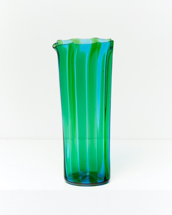 Campbell-Rey, Turquise and green 'Rosanna' Murano carafe