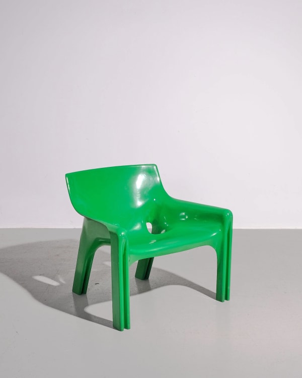 Vico Magistretti, Green 'Vicario' Lounge Chair