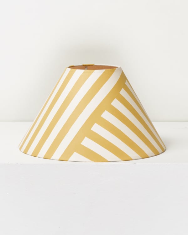 Alvaro Picardo Large 'Beach Hut' - Babouche (Yellow) Hand-painted lampshade H15 x D28 cm