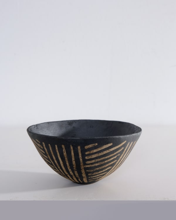 Jane Kite, Decorative Resist Brushwork Bowl (Criss Cross Stripe)