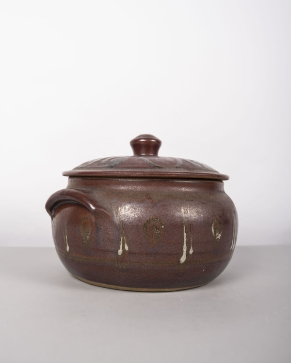 European Studio Pottery, Red glaze lidded pot