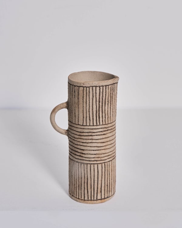 Jane Kite, Tall Jug (light criss cross)