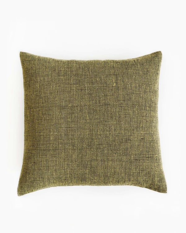 Mourne Textiles, Mourne Check Cushion — Gorse