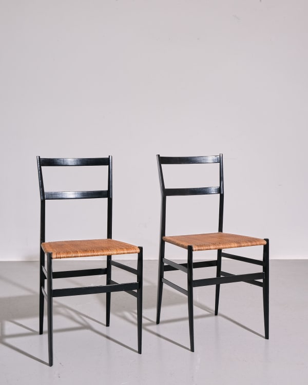Gio Ponti, Pair of 'Superleggera' Dining Chairs
