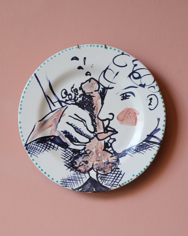 Gavin Houghton 'Tongue and groove' plate Glazed ceramic D26 cm