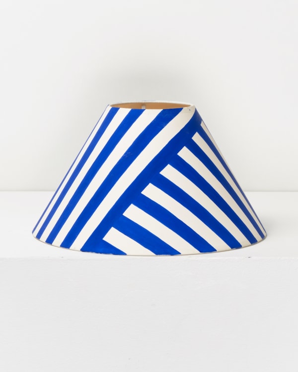 Alvaro Picardo Large 'Beach Hut' - Easy Klein (Royal Blue) Hand-painted lampshade H15 x D28 cm