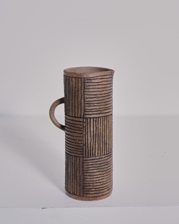 Jane Kite, Tall Jug (dark criss cross)