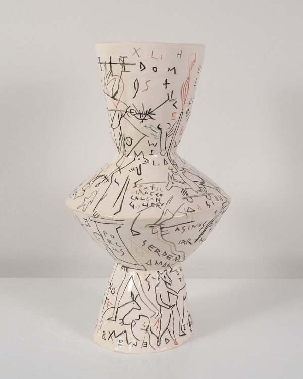 Amata Benedict Sgraffito Vase 2025 Glazed ceramic H38 x D24 cm
