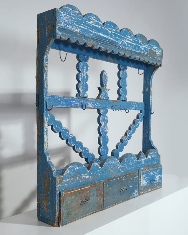 19th Century, Decorative Wall Shelf with Drawers
