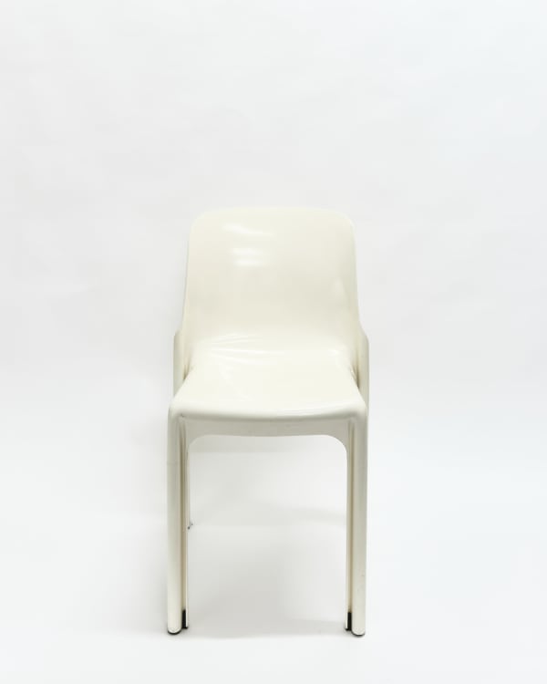 Vico Magistretti, White 'Selene' chairs