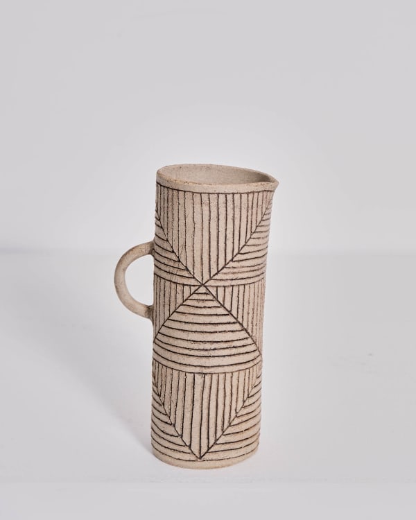 Jane Kite, Tall Jug (light diamonds)