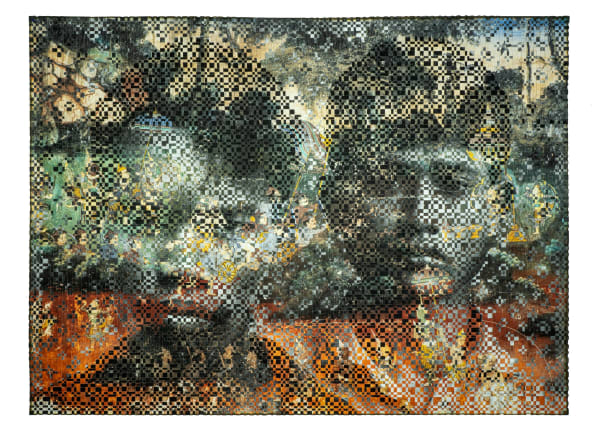 Cambodia Reamker #19, 2022 Epson inkjet print on Epson double weight matte paper, acid free double sided tape and PH-neutral linen book tape 65 x 86.5"