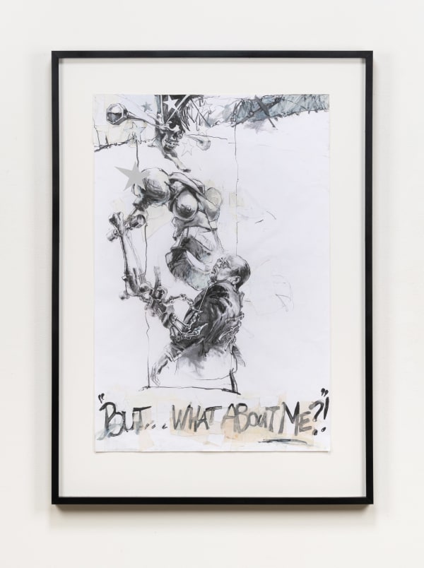 Portrait: "What about Me", 2003 graphite on paper 38 x 25" paper 48 x 34" framed