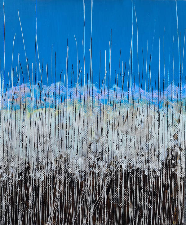 Run Dusty Run, 2023 acrylic on canvas stretched over 48 x 40"