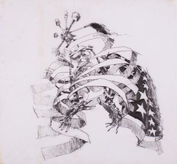 untitled (study for Miss America), 1989-1992 graphite on vellum 24.25 x 26" paper