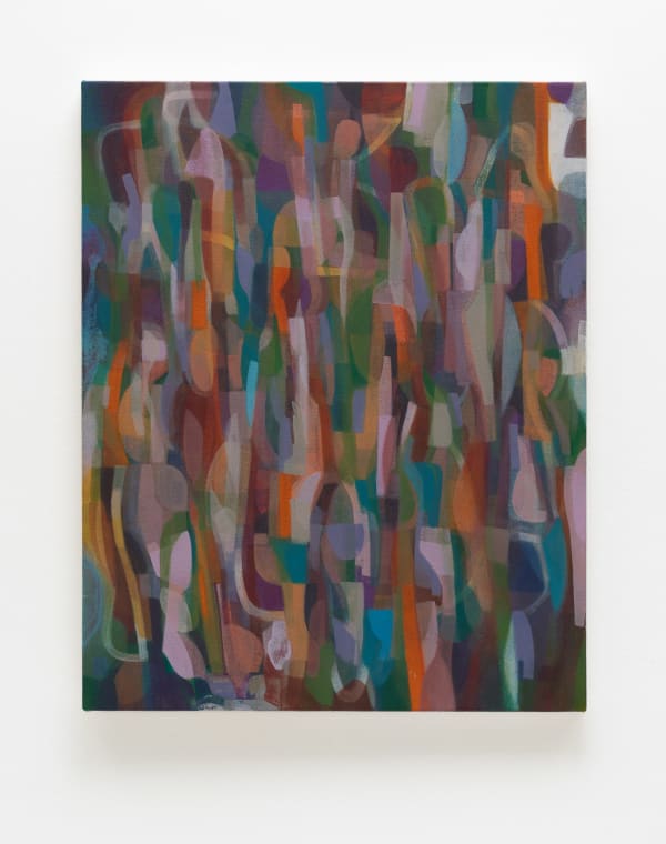 Script 3, 2025 acrylic and vinyl paint on canvas over panel 30 x 24"