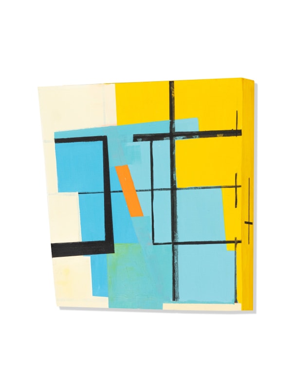 Present Danger, 2021 oil and wax on wood 12.75 x 12.25 x 2"