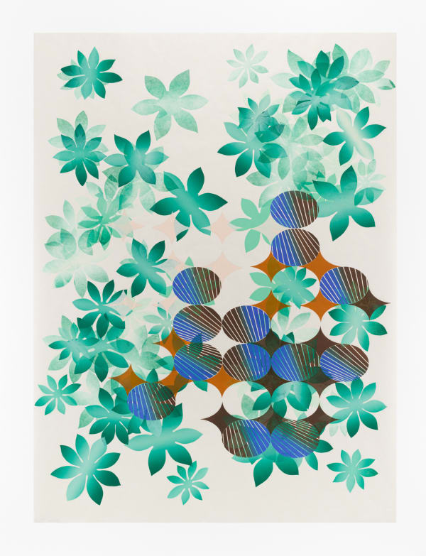 Lattice, 2019 woodcut on paper 45.25 x 33.5" paper 50.5 x 38.5" framed