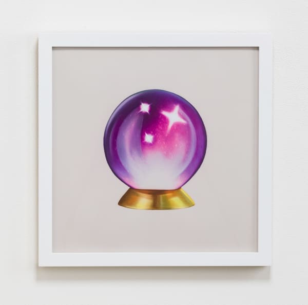 Crystal Ball, August 8, 2017, 2017 colored pencil on paper 17.5 x 17.5" paper 19.25 x 19.25" framed