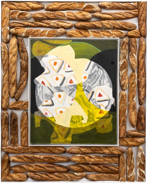 TOS #1, 2023 oil on canvas and baguettes 63 x 51.25"