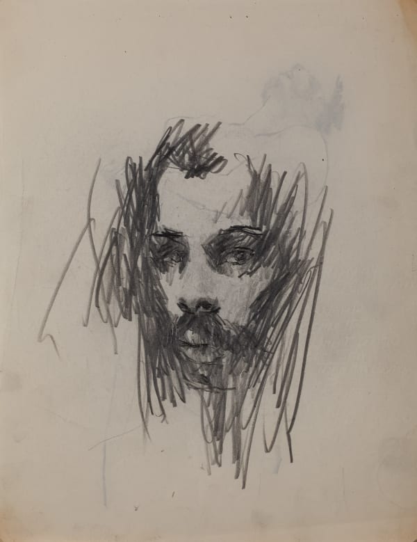 Untitled (Self Portrait) EB-042, 1958-1965 graphite on paper 11 x 8.5" paper 17 x 14.25" framed