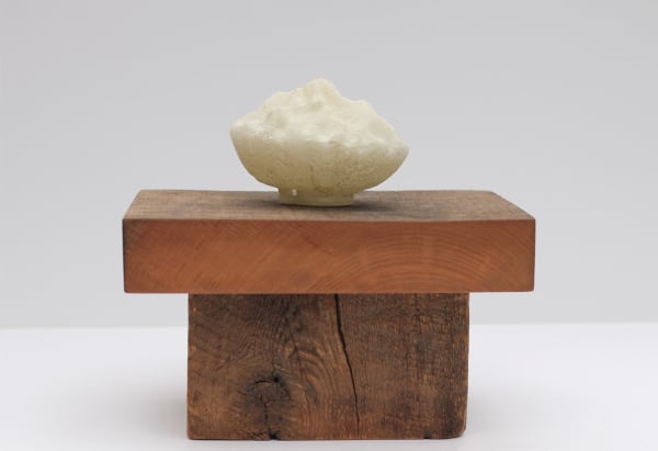 Head, 2020 kiln cast glass, concrete 9.5 x 8 x 7" (w/ base)