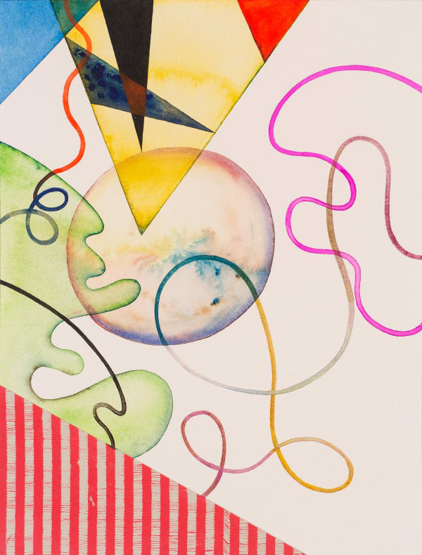 Meditation No. 25, 2018-2020 collage, watercolor and acrylic on paper 12.5 x 9.5"