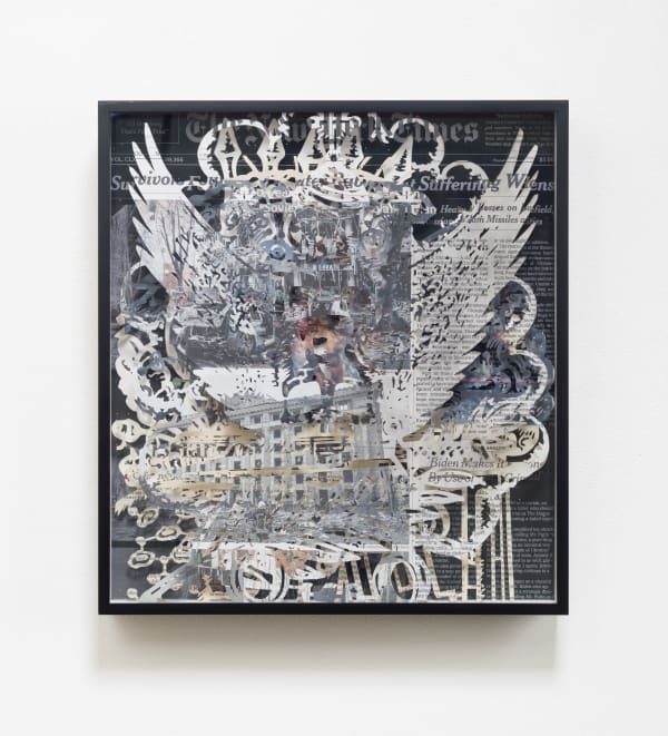 The end of History, "Survivors Found", 2022 hand cut archival pigment print 22 x 19.5"