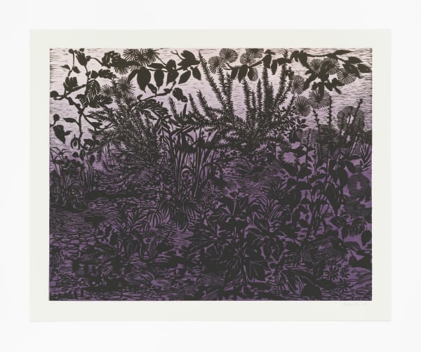 Veil, 2021 woodcut on paper 28 x 22" image 27.75 x 33.75" framed