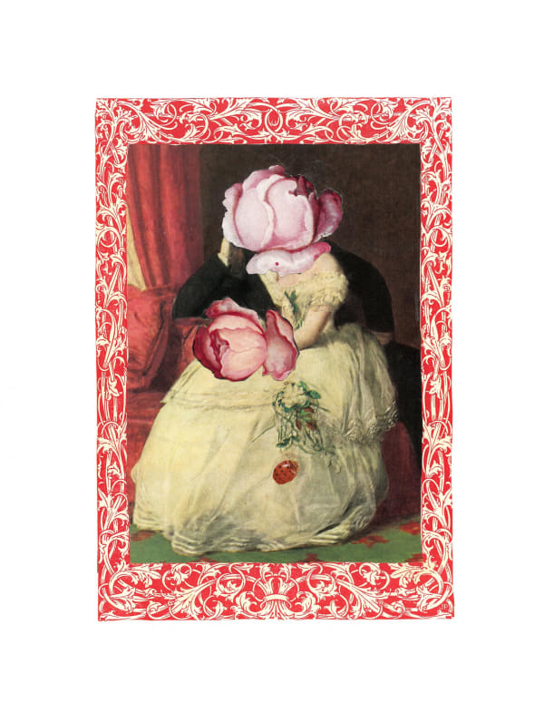 Rose Lady, 2020 collage 11.25 x 8.25" paper 14.25 x 11.25" framed