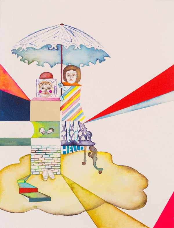 Meditation No. 12, 2018-2020 collage, watercolor and acrylic on paper 12.5 x 9.5"