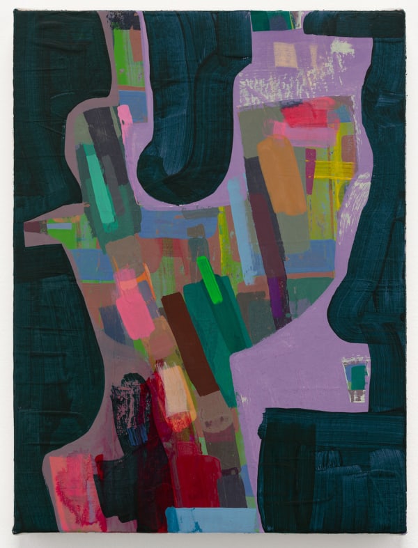 Saturday Painting #2, 2023 acrylic and Flashe on linen over panel 12 x 9"